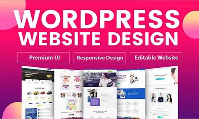 do wordpress website design, redesign, build, or ecommerce website development