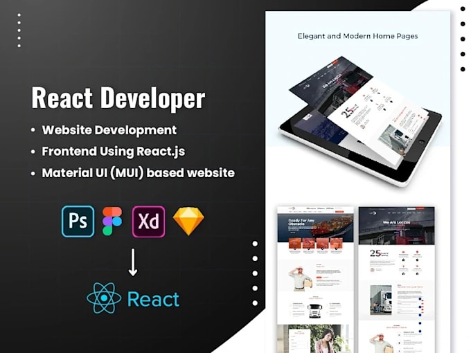 Build a modern responsive website with react or mern stack by Irfan ...