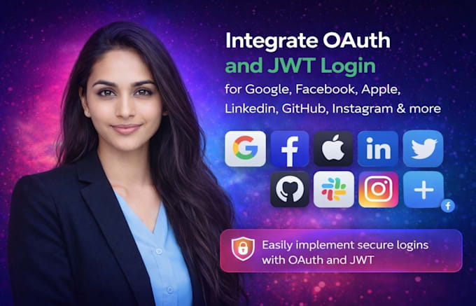 integrate google login using oauth jwt with facebook apple linkedin github more