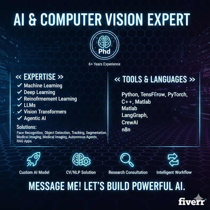 develop deep learning, reinforcement learning and transformers based algorithms