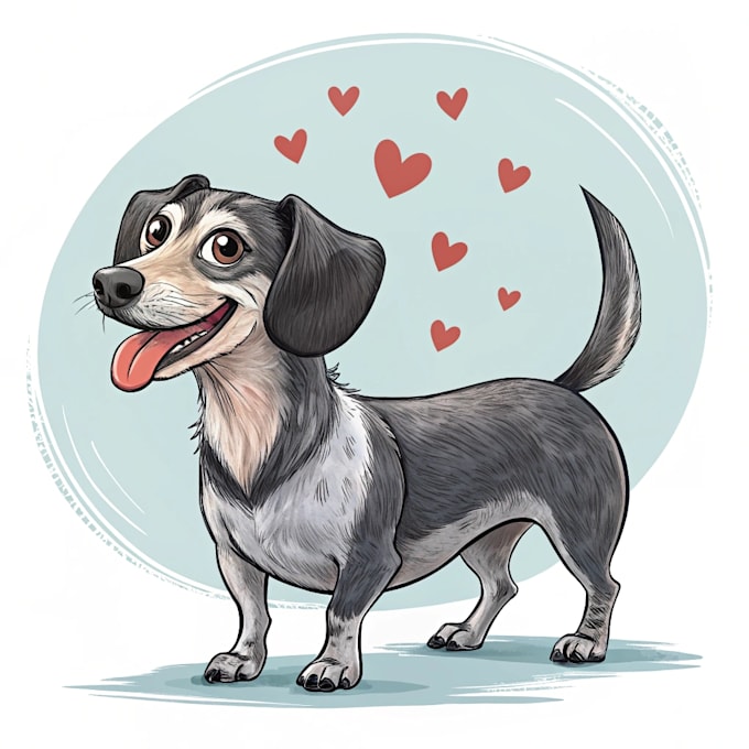 create a custom dog illustration for pet lovers
