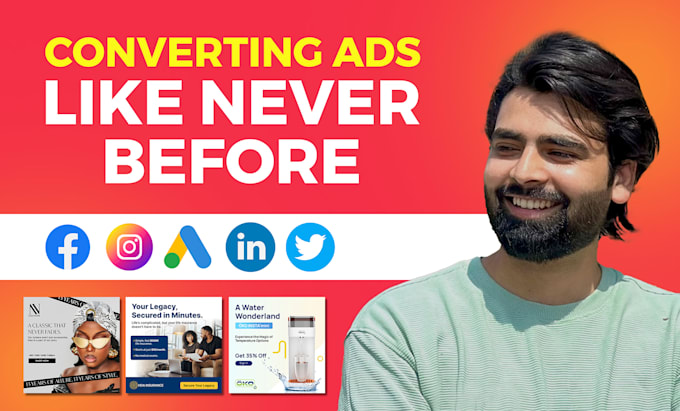 design instagram post, google ads, facebook ad creatives