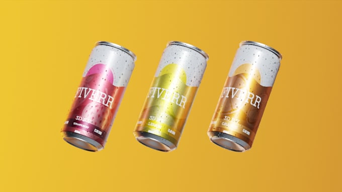 create eye catching 3d animated soda can ads
