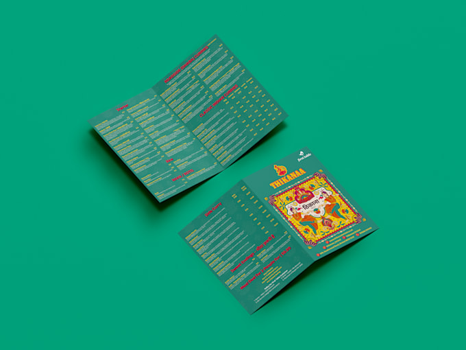 design menu for food and salon
