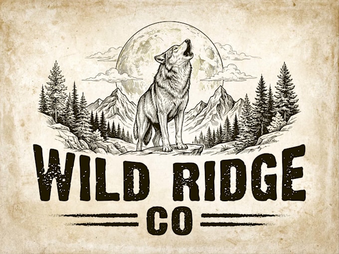 do professional hand drawn vintage logo design illustration
