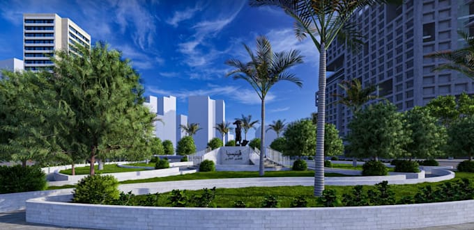 buildup 3d urban development plans,skyscraper design,realistic landscape renders
