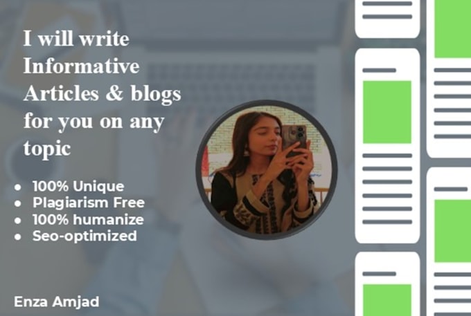 Write engaging articles, blogs, or essays that inspire and inform by ...