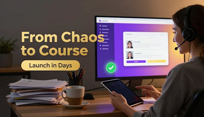 design and set up your learnworlds, learndash or wordpress online course