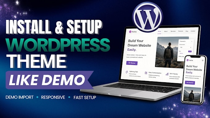 install and setup wordpress theme like demo