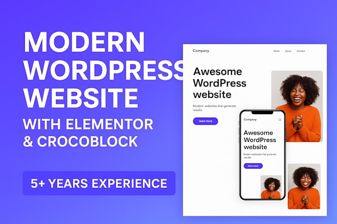 Construiré un sitio web moderno de wordpress usando elementor y jetengine