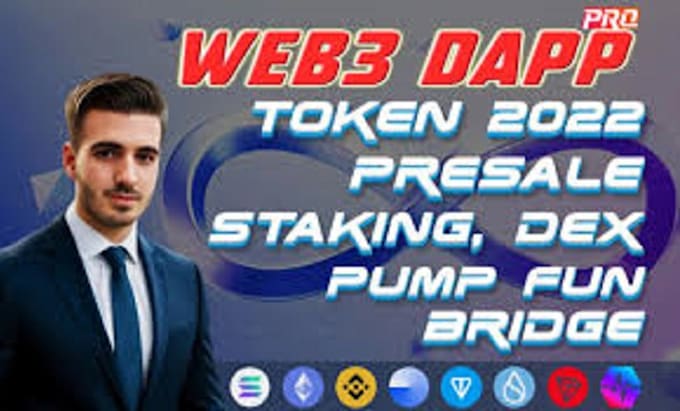 be blockchain developer for web3 dapp presale dex staking pump fun on solana ton