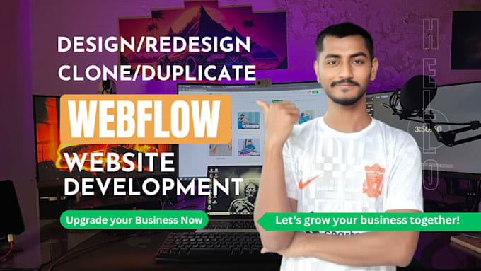 build custom and animated webflow websites or clone any site