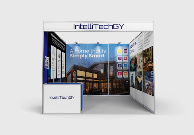 Design custom trade show booth and exhibition backdrop by Saad ...