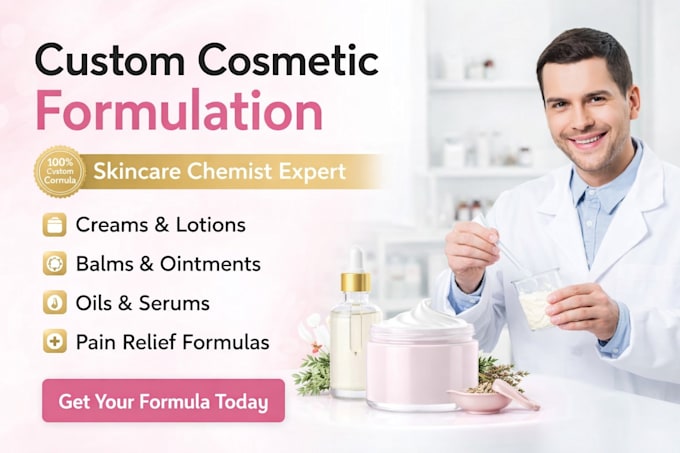 be your formulation chemist for cosmetics, detergents, pharmaceuticals