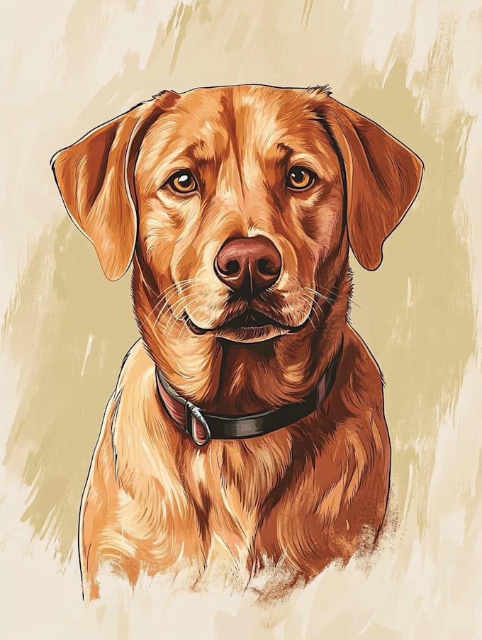 do disney pets portrait illustration in disney style