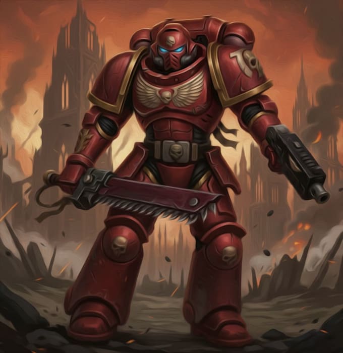 create warhammer 40k character art