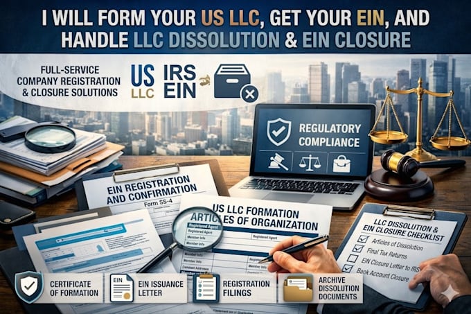 form your US llc, get your ein, and handle llc dissolution ein closure