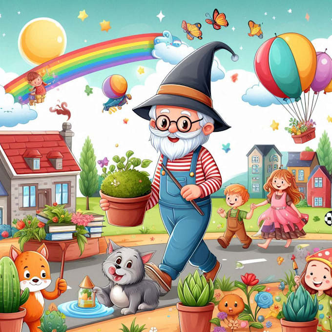 create children book illustrations and consistent characters