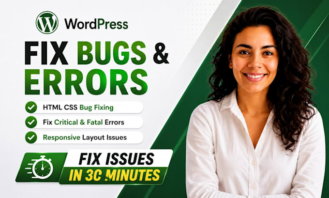 fix wordpress issues, wordpress bug fix, fix wordpress errors, woocommerce fix