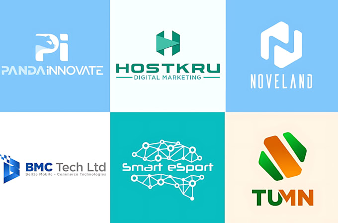 create a modern technology, startup, apps, and security logo