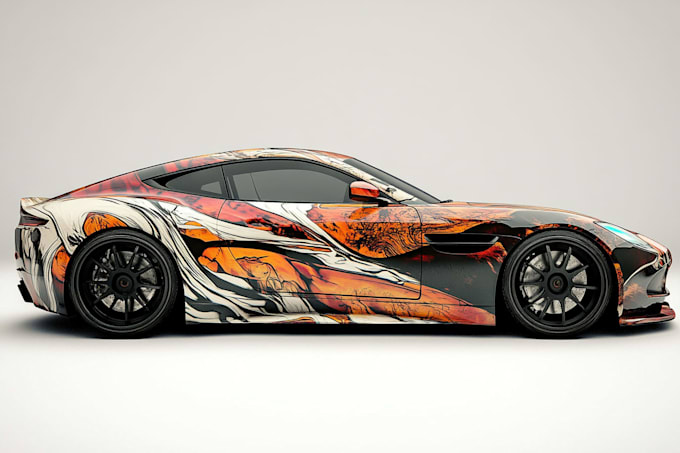 create an custom vinyl car wrap, van wrap vehicle wrap