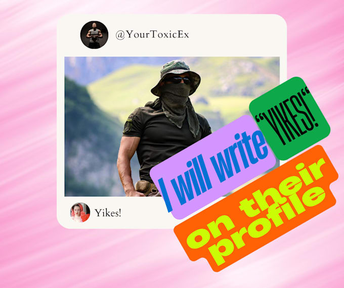 write yikes on their profile