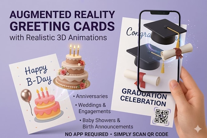 design interactive ar greeting card for birthday and events