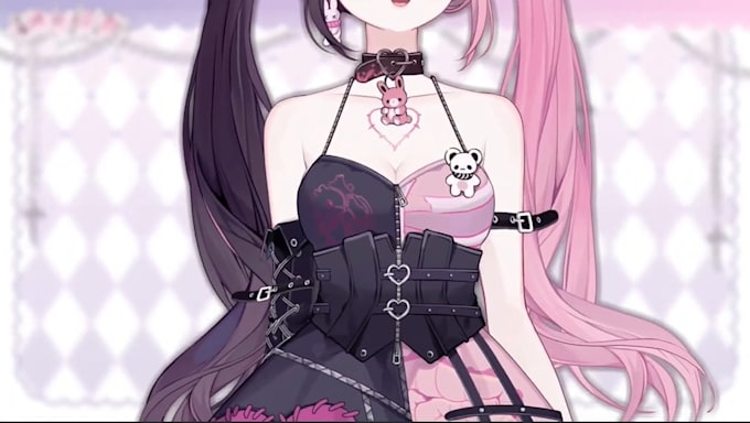 design anime chibi vtuber model with full live2d vtuber rigging for streaming
