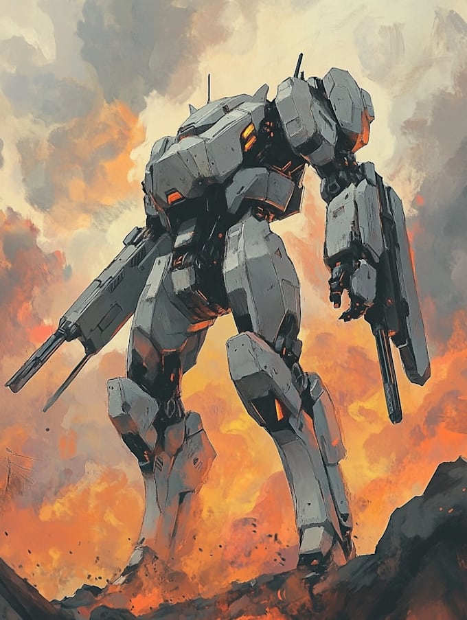2d model the robot and mecha