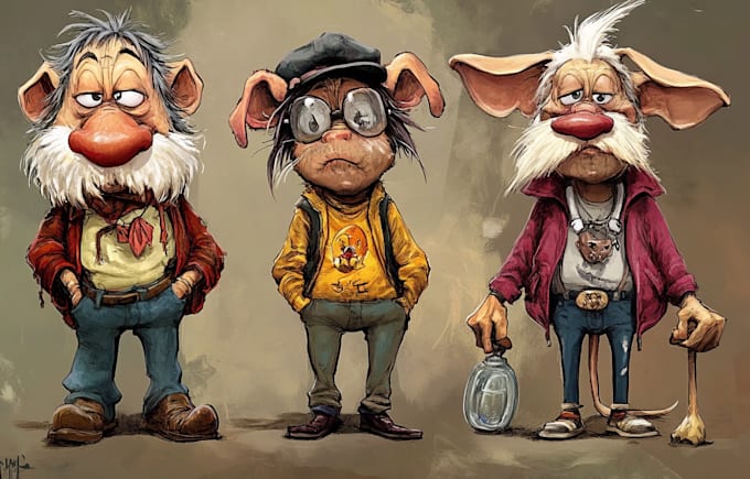 draw artistic cartoon caricatures
