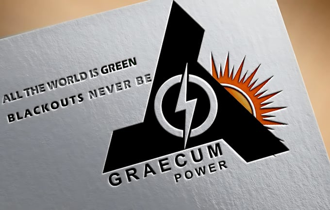 design modern electrical solar panel, energy and power logo