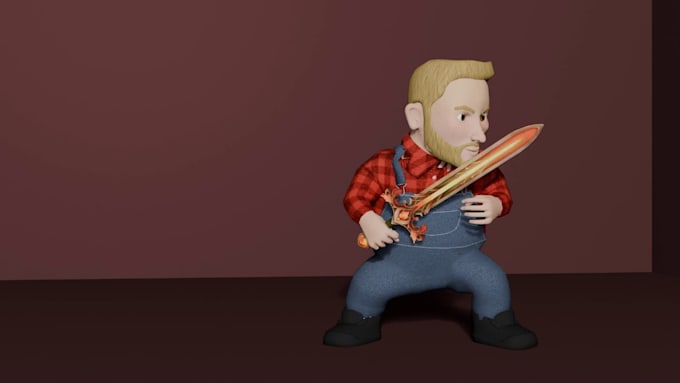 rig, animate and render your 3d character for games