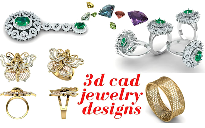 custom jewelry cad design 3d pendant modeling printing files realistic rendering