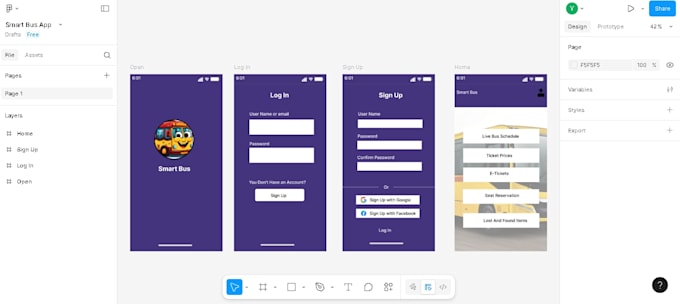 modern mobile and web uiux in figma