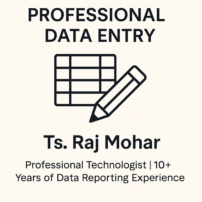 do accurate data entry, excel formatting, and report preparation