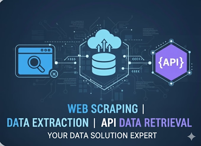do web scraping, data scraping, from any website and API