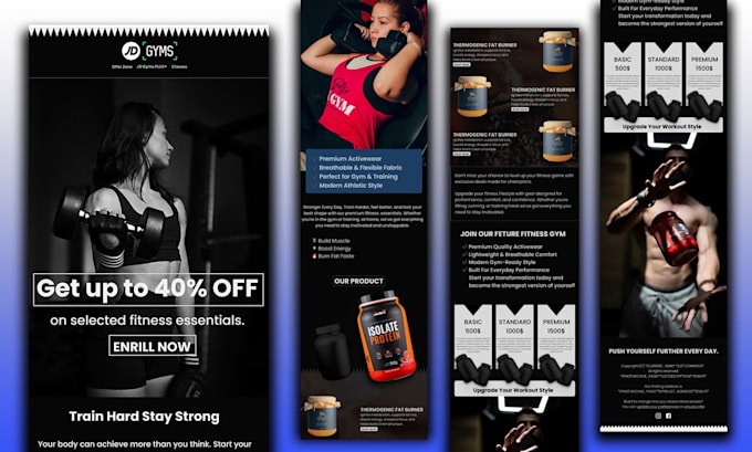 mailchimp, klaviyo editable email design e commerce email template newsletter