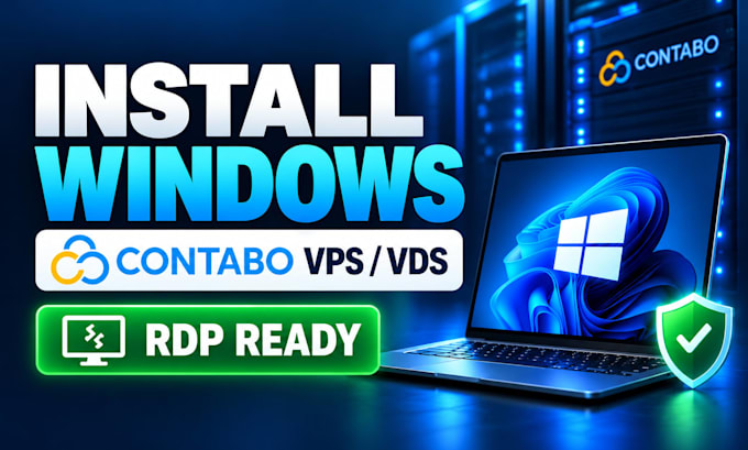install windows on your contabo vps or vds server