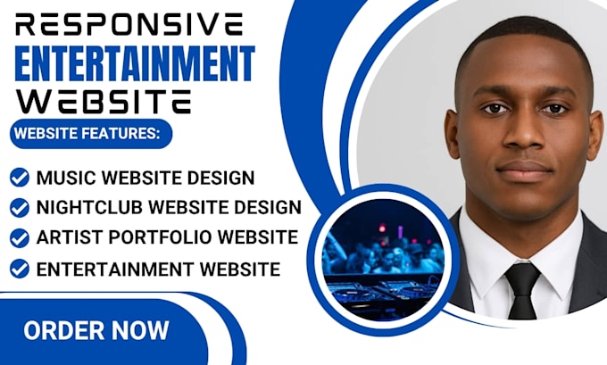 dj website music website development entertainment website nightclub website