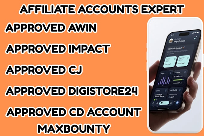 create professional setup awin impacts and cj affiliate approved accounts