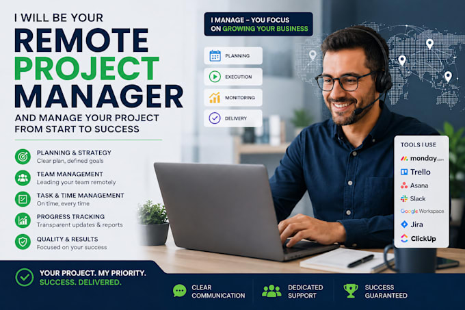 be a remote project manager of your project