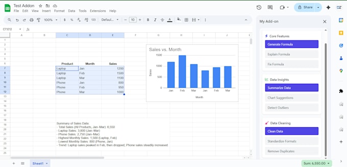 develop google workspace addon using apps script