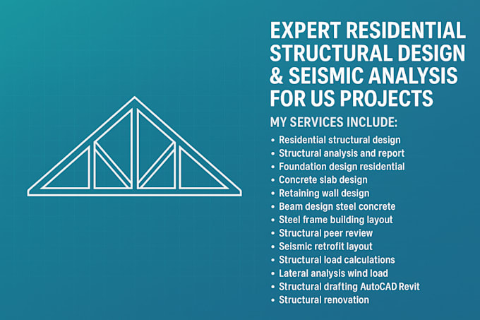 residential structural design foundation beam retaining wall seismic report