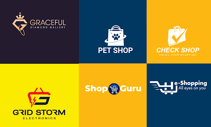 do amazon shopify etsy ebay store ecommerce  logo design