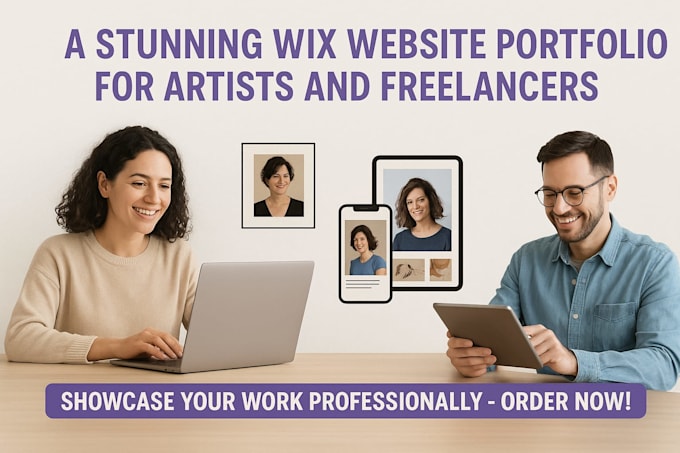 build wix portfolio website for artists mobile responsive