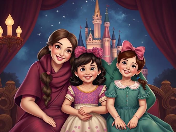 design a disney family portrait
