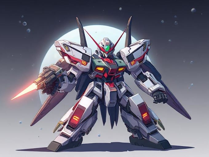 make your high quality mecha illustration for your