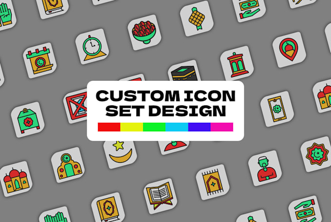 design modern minimalist custom icons for your needs