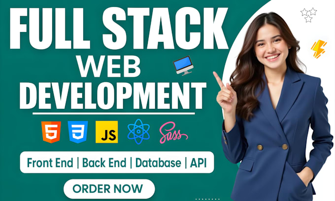 full stack web development HTML CSS javascript react