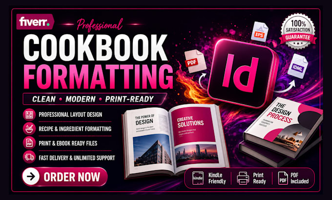 professionally format your cookbook for KDP, print and ebook